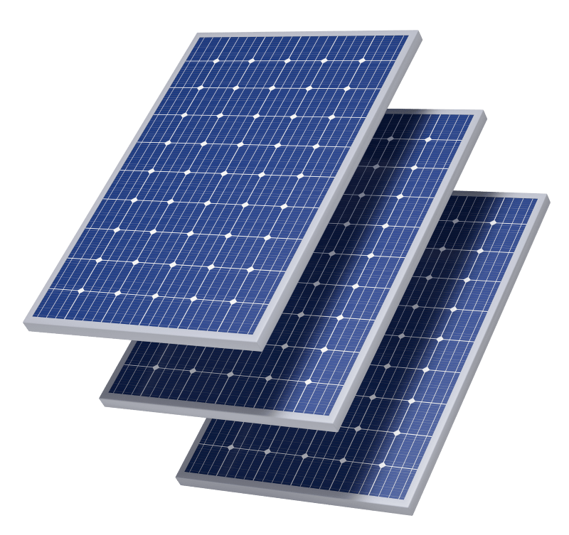 Three Custom Solar Panels