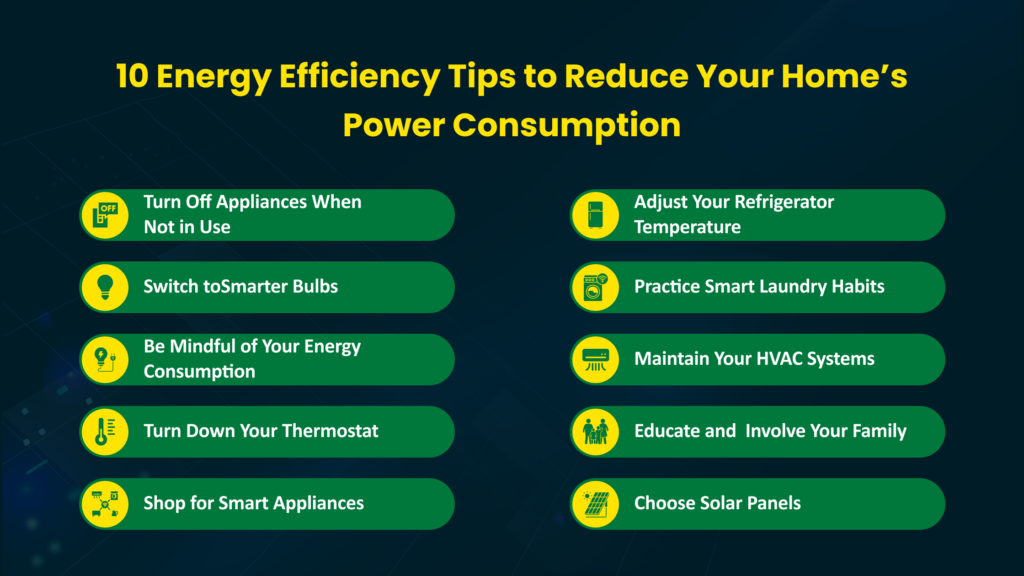 10 Energy Efficiency Tips to Reduce Your Home’s Power Consumption